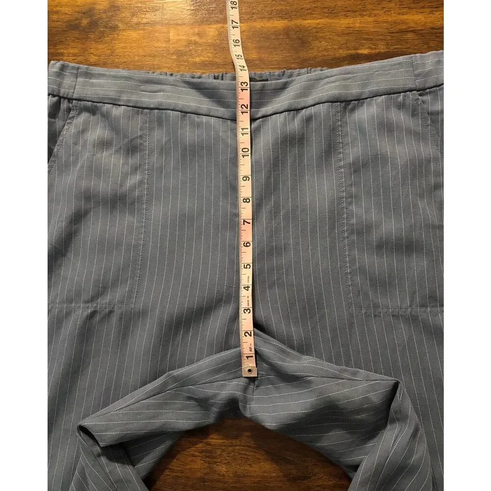 Banana Republic Women’s XL Pants 38 x 30 Wide Leg Trouser Pull On Pinstripe